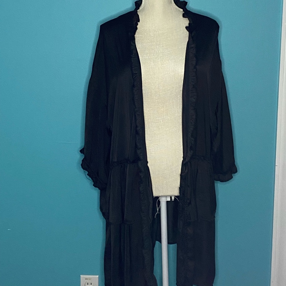 Ruffle kimono
